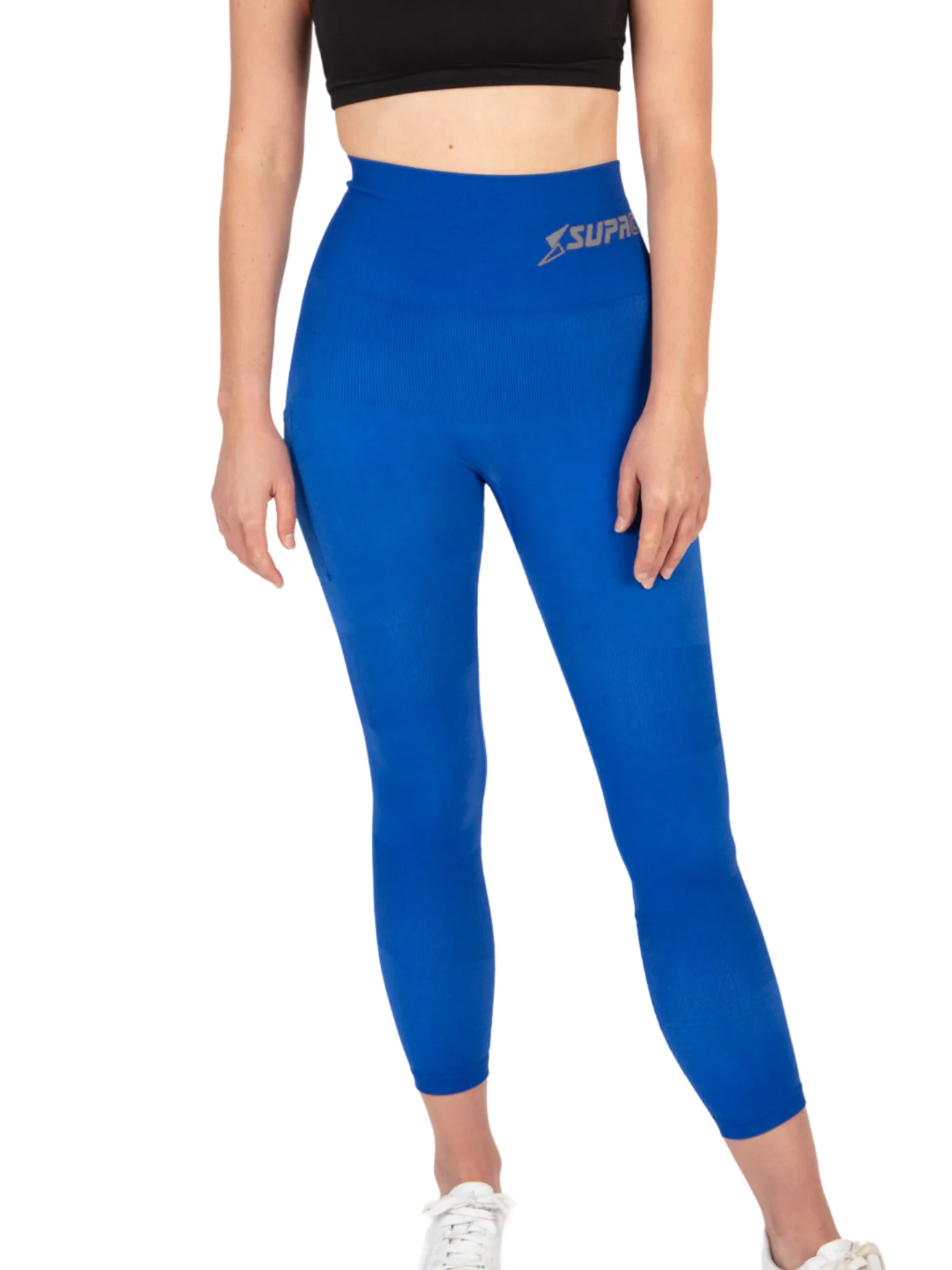 Patented Coretech® Kathy Body Mapped 7/8 Power RUNNING Leggings with Pocket -Black/Navy/Blue - Image 16