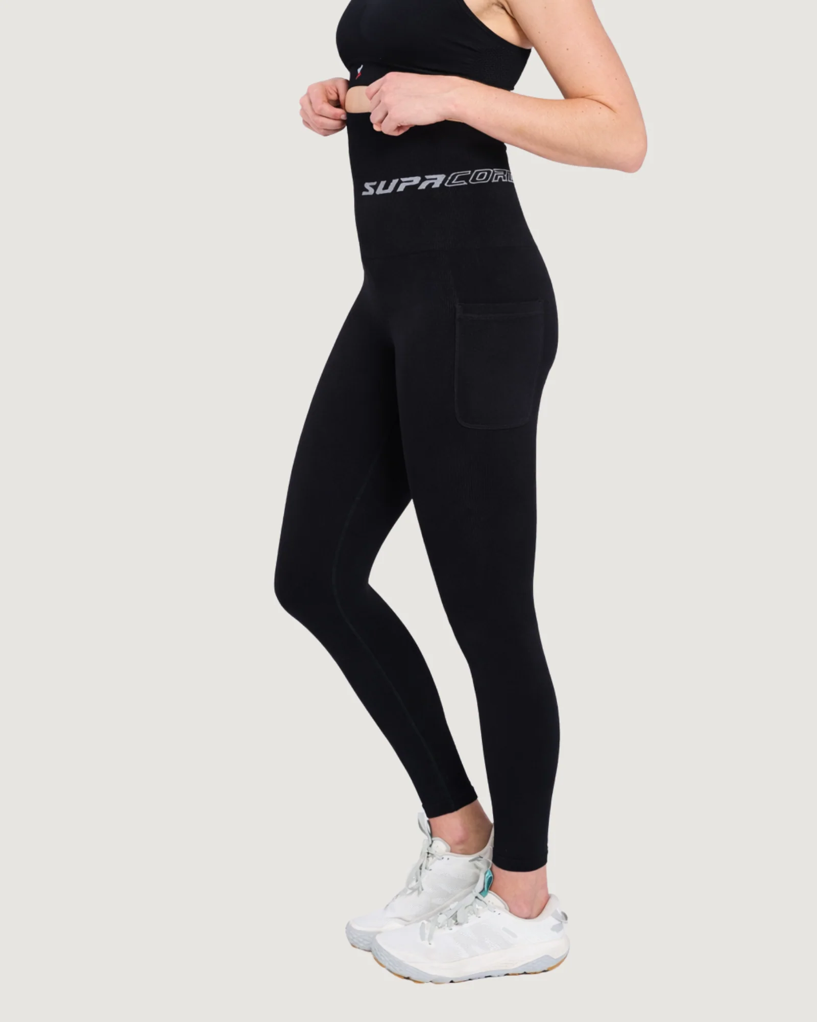 Patented Meryl POTS Extra High Waisted compression leggings with Pocket - Image 3