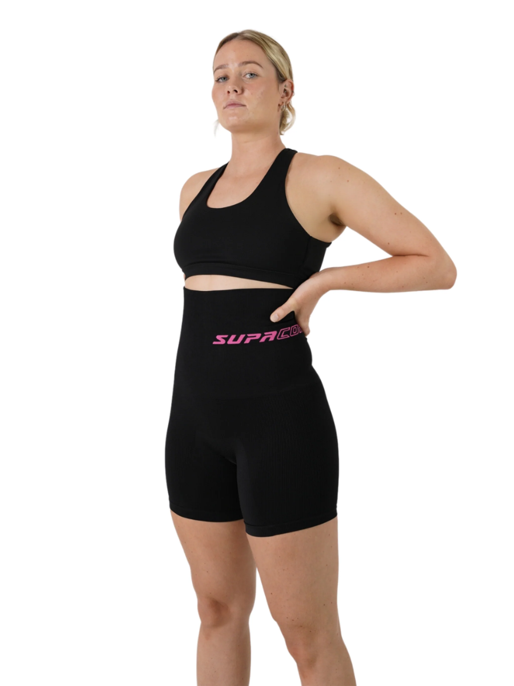 Patented Nina Women's CORETECH® Postpartum Extra High Waist Compression Shorts - Image 4
