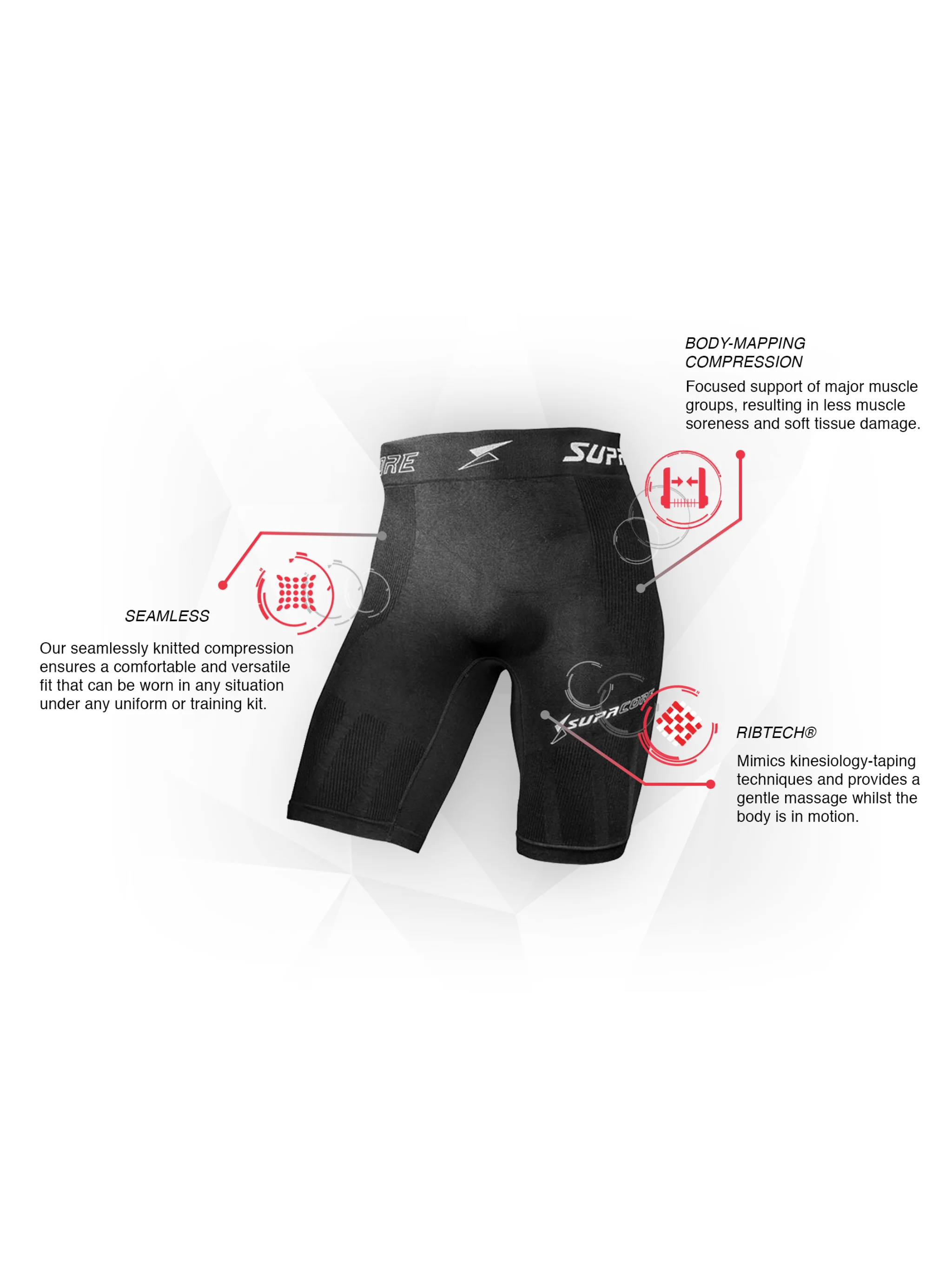 Seamless Body Mapped Power Running Shorts - Image 5
