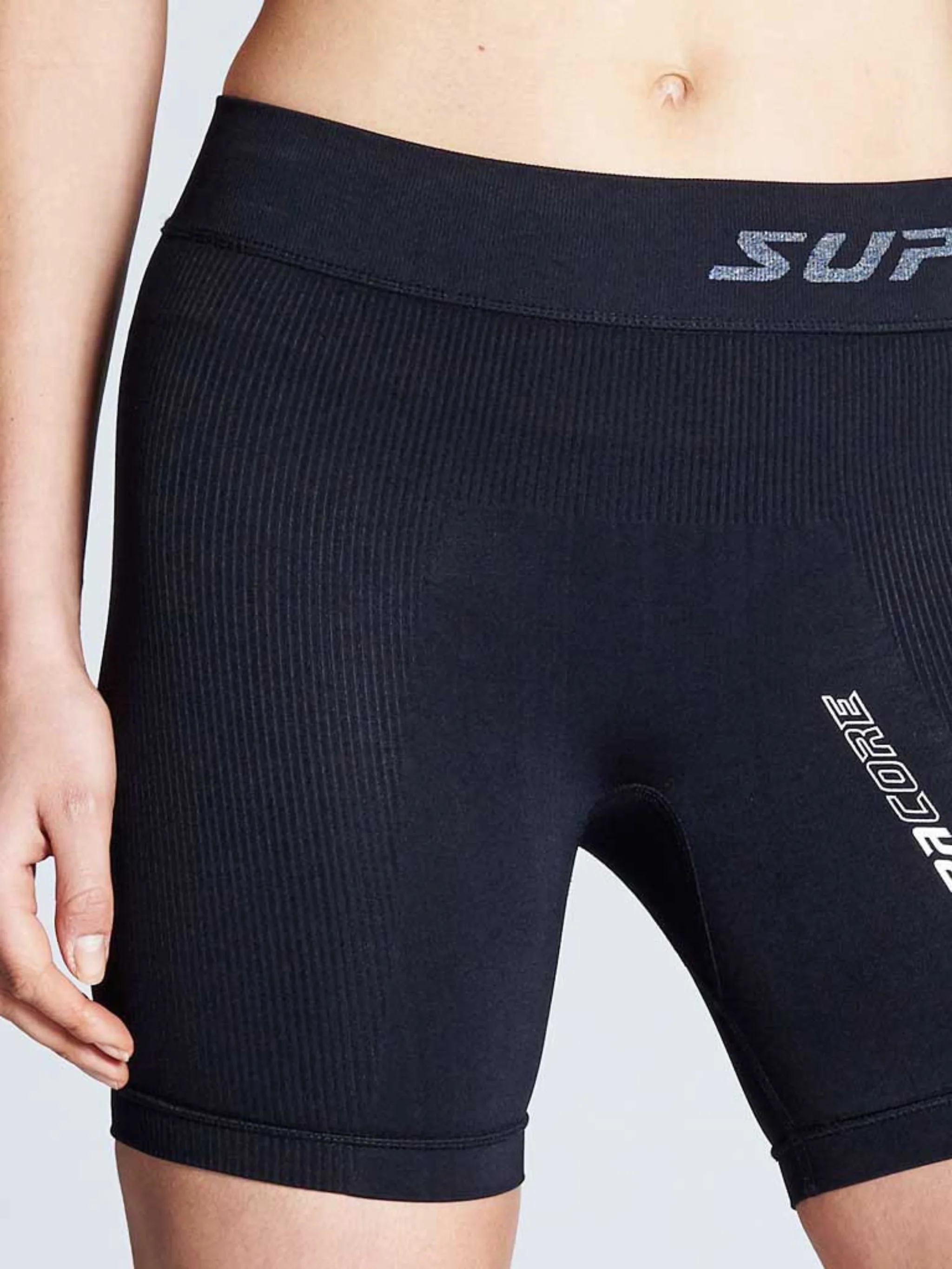 Women's Body Mapped Performance Training Compression Short Black - Image 4